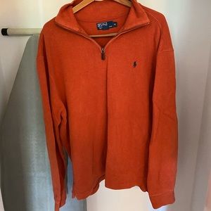 Orange Polo Ralph Lauren quarter zip - XL